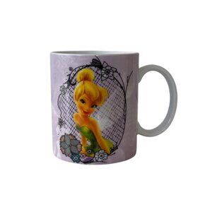 Disney Fairies Tinker Bell Ceramic Mug Lavender 8 Oz Microwave & Dishwasher Safe